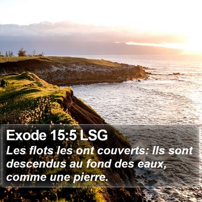 Exode 15:5 LSG Bible Verse Image