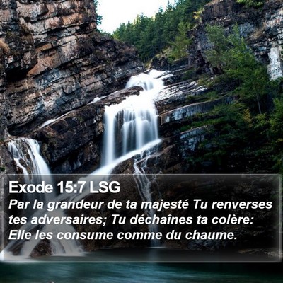 Exode 15:7 LSG Bible Verse Image