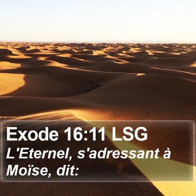 Exode 16:11 LSG Bible Verse Image