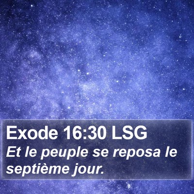 Exode 16:30 LSG Bible Verse Image