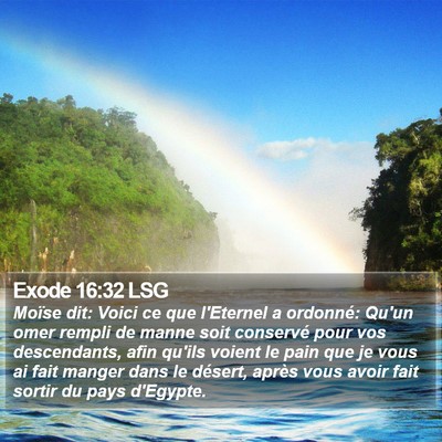 Exode 16:32 LSG Bible Verse Image