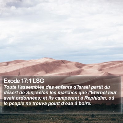 Exode 17:1 LSG Bible Verse Image