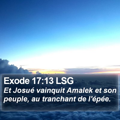 Exode 17:13 LSG Bible Verse Image