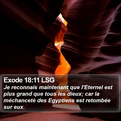 Exode 18:11 LSG Bible Verse Image