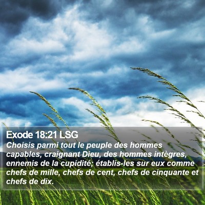 Exode 18:21 LSG Bible Verse Image