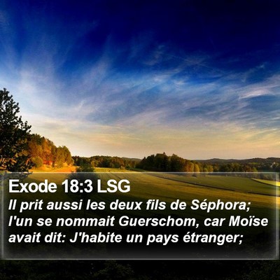 Exode 18:3 LSG Bible Verse Image