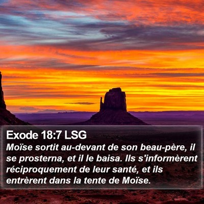 Exode 18:7 LSG Bible Verse Image