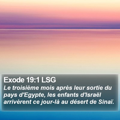 Exode 19:1 LSG Bible Verse Image