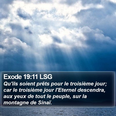 Exode 19:11 LSG Bible Verse Image