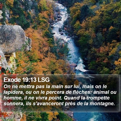 Exode 19:13 LSG Bible Verse Image