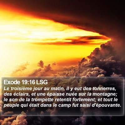 Exode 19:16 LSG Bible Verse Image