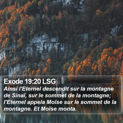 Exode 19:20 LSG Bible Verse Image