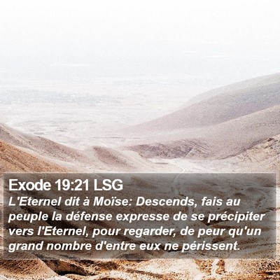 Exode 19:21 LSG Bible Verse Image