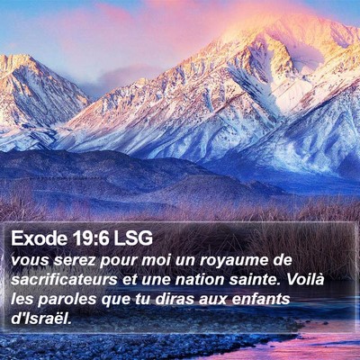 Exode 19:6 LSG Bible Verse Image