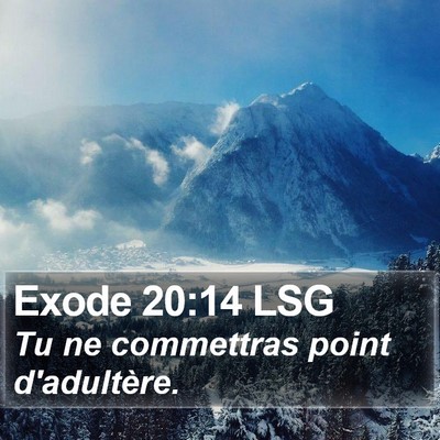 Exode 20:14 LSG Bible Verse Image