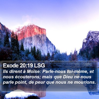 Exode 20:19 LSG Bible Verse Image