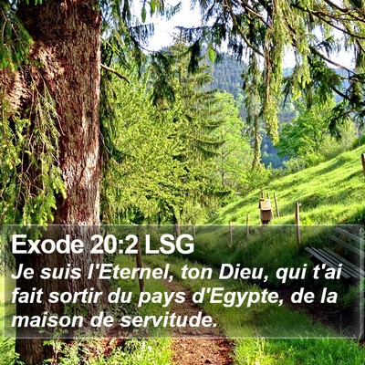 Exode 20:2 LSG Bible Verse Image