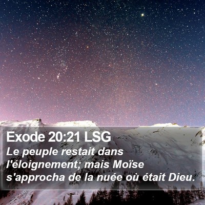 Exode 20:21 LSG Bible Verse Image