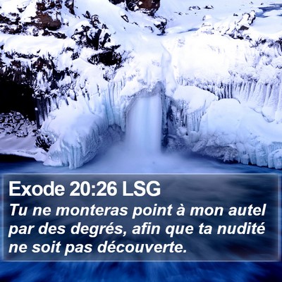 Exode 20:26 LSG Bible Verse Image