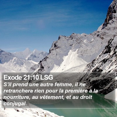 Exode 21:10 LSG Bible Verse Image