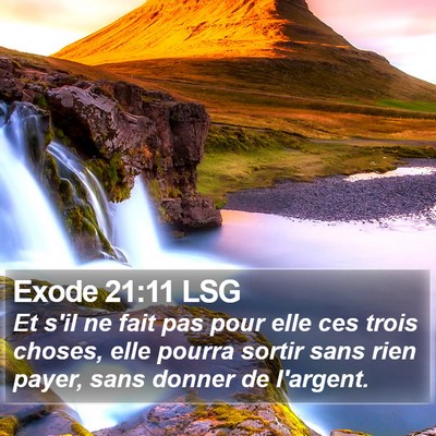 Exode 21:11 LSG Bible Verse Image