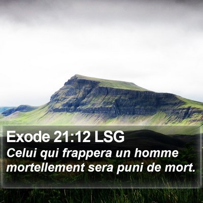 Exode 21:12 LSG Bible Verse Image