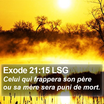 Exode 21:15 LSG Bible Verse Image