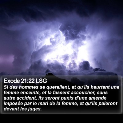 Exode 21:22 LSG Bible Verse Image