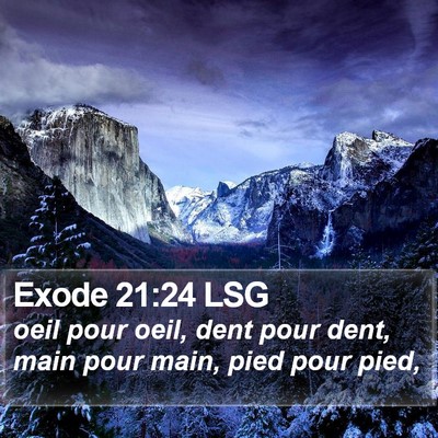 Exode 21:24 LSG Bible Verse Image