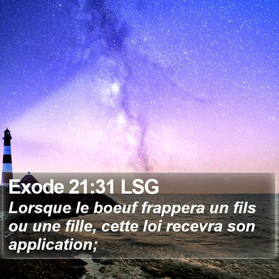 Exode 21:31 LSG Bible Verse Image