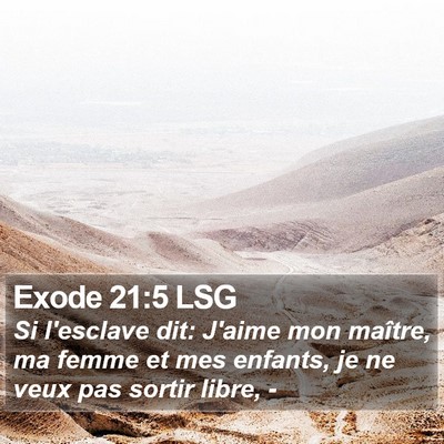 Exode 21:5 LSG Bible Verse Image