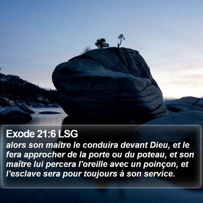 Exode 21:6 LSG Bible Verse Image