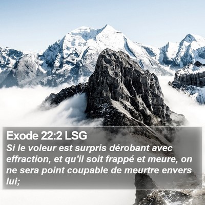 Exode 22:2 LSG Bible Verse Image
