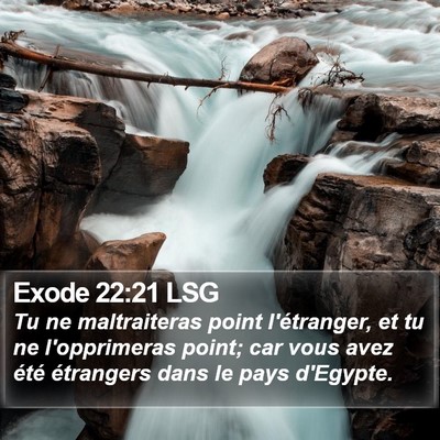 Exode 22:21 LSG Bible Verse Image
