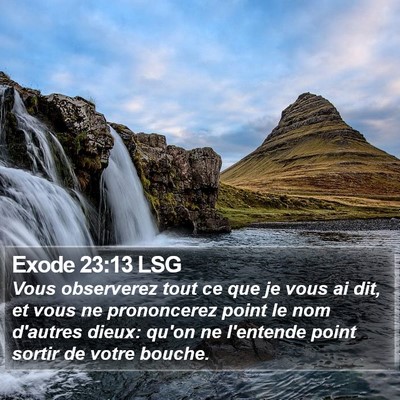 Exode 23:13 LSG Bible Verse Image
