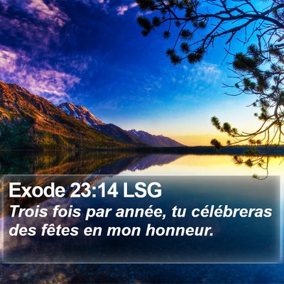 Exode 23:14 LSG Bible Verse Image