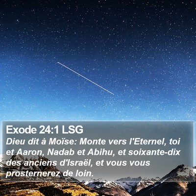 Exode 24:1 LSG Bible Verse Image