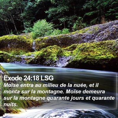 Exode 24:18 LSG Bible Verse Image