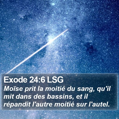 Exode 24:6 LSG Bible Verse Image