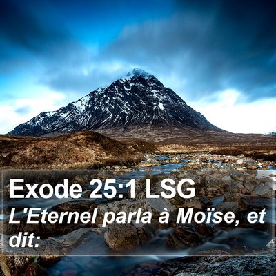 Exode 25:1 LSG Bible Verse Image