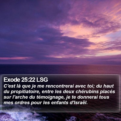Exode 25:22 LSG Bible Verse Image