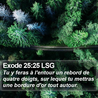 Exode 25:25 LSG Bible Verse Image