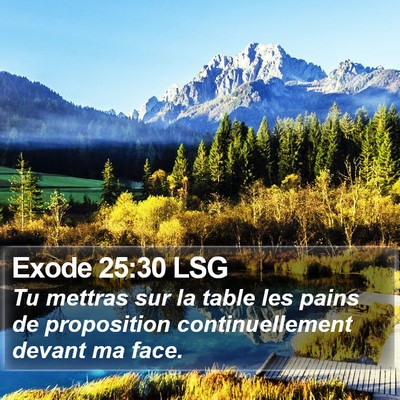 Exode 25:30 LSG Bible Verse Image
