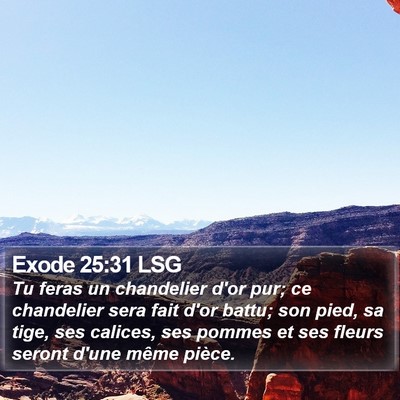 Exode 25:31 LSG Bible Verse Image