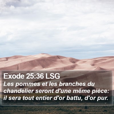 Exode 25:36 LSG Bible Verse Image