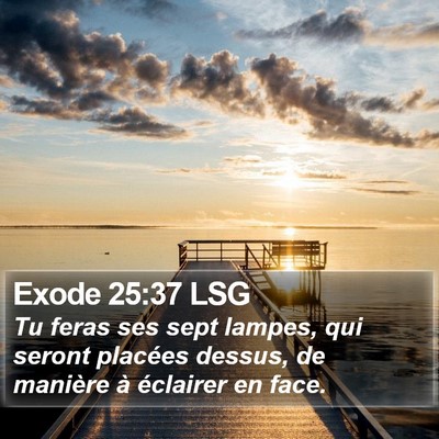 Exode 25:37 LSG Bible Verse Image