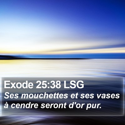 Exode 25:38 LSG Bible Verse Image
