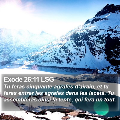 Exode 26:11 LSG Bible Verse Image