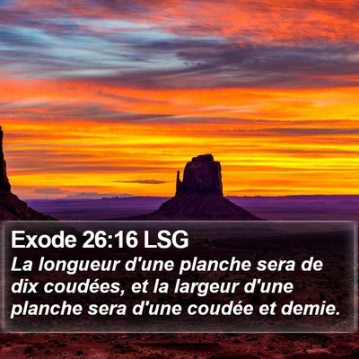 Exode 26:16 LSG Bible Verse Image