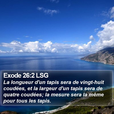 Exode 26:2 LSG Bible Verse Image